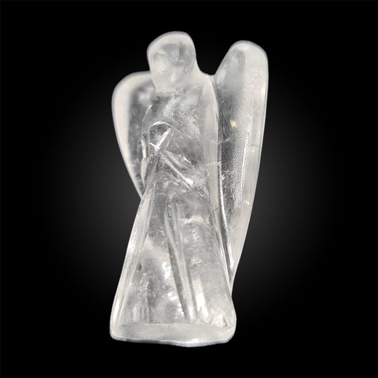 3.5cm Angel Statue, Clear Quartz